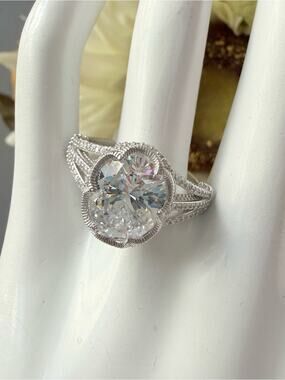 Judith Ripka 925 Sterling Silver Ring Size 11 NEW